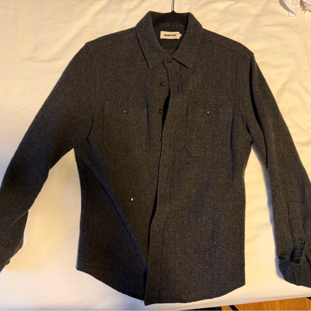 Taylor Stitch Service Shirt Olive Melange Wool